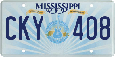 MS license plate CKY408