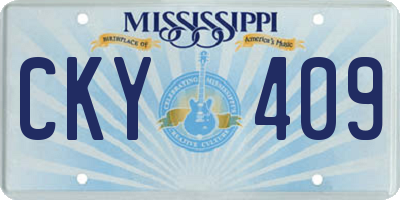 MS license plate CKY409