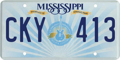 MS license plate CKY413