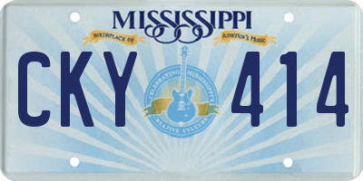 MS license plate CKY414