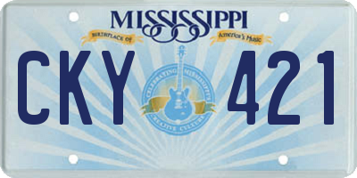 MS license plate CKY421