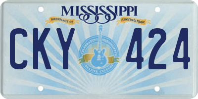 MS license plate CKY424