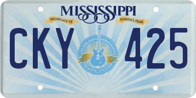 MS license plate CKY425