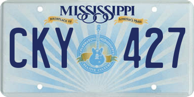 MS license plate CKY427