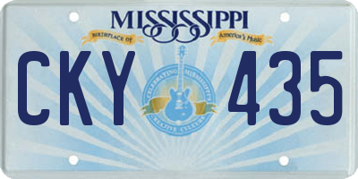 MS license plate CKY435