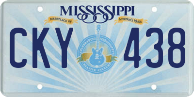 MS license plate CKY438