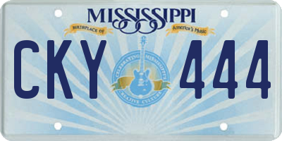MS license plate CKY444