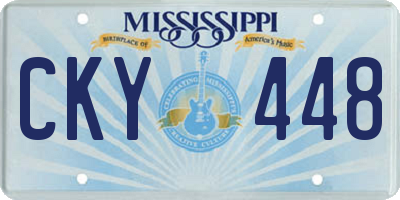 MS license plate CKY448