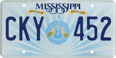 MS license plate CKY452