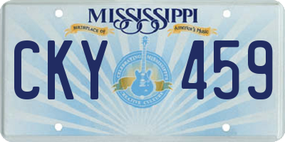 MS license plate CKY459