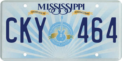MS license plate CKY464