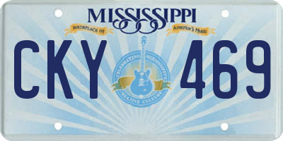 MS license plate CKY469