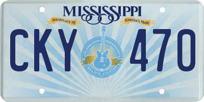 MS license plate CKY470