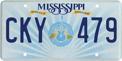 MS license plate CKY479