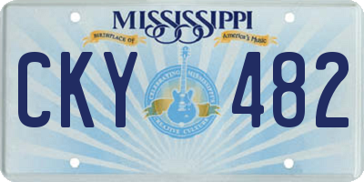 MS license plate CKY482