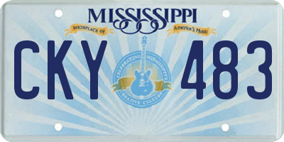 MS license plate CKY483
