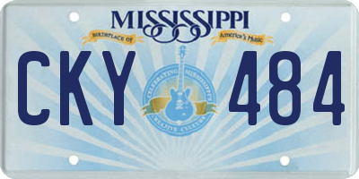 MS license plate CKY484