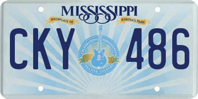MS license plate CKY486