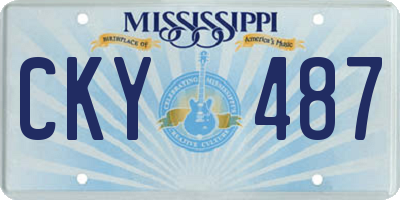 MS license plate CKY487
