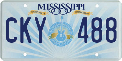 MS license plate CKY488