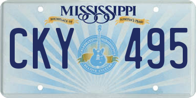 MS license plate CKY495