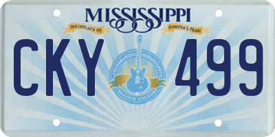 MS license plate CKY499