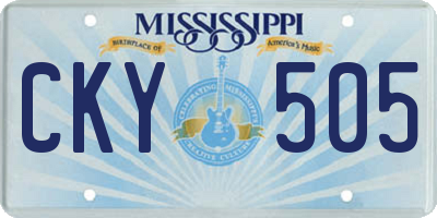 MS license plate CKY505