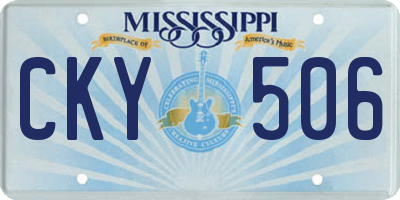 MS license plate CKY506