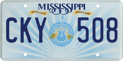 MS license plate CKY508