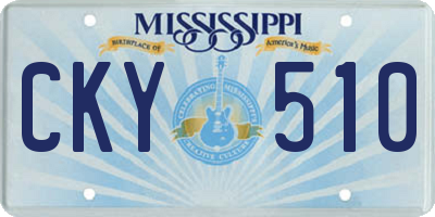 MS license plate CKY510