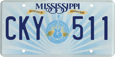 MS license plate CKY511