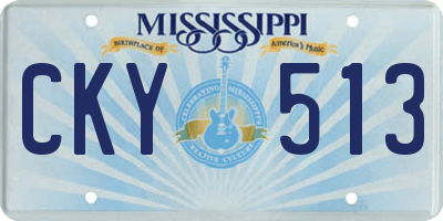 MS license plate CKY513