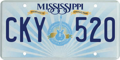 MS license plate CKY520