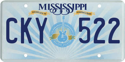 MS license plate CKY522