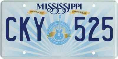 MS license plate CKY525