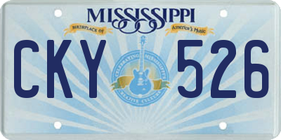 MS license plate CKY526