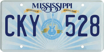 MS license plate CKY528