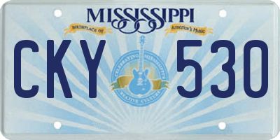 MS license plate CKY530