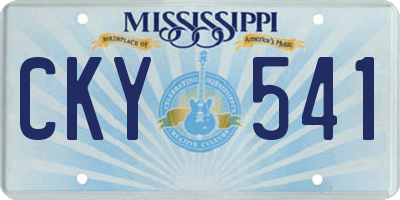 MS license plate CKY541