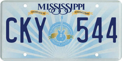 MS license plate CKY544