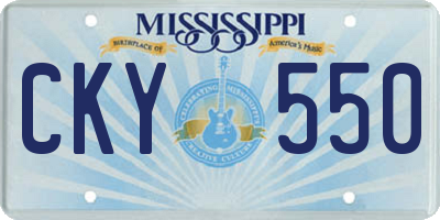 MS license plate CKY550