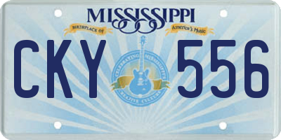 MS license plate CKY556