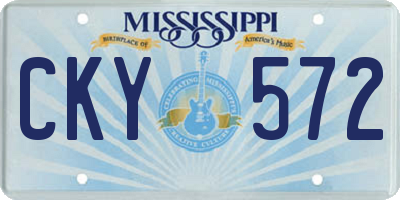 MS license plate CKY572