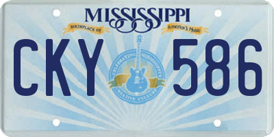 MS license plate CKY586