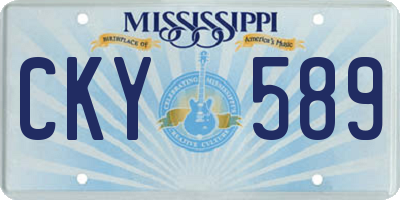 MS license plate CKY589