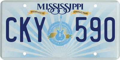 MS license plate CKY590