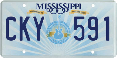 MS license plate CKY591