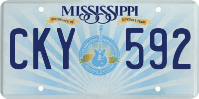 MS license plate CKY592