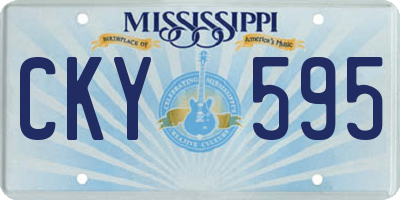 MS license plate CKY595