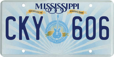 MS license plate CKY606
